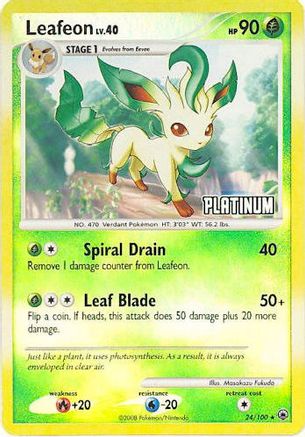 Image of Leafeon (24/100) [Burger King Promos: 2009 Collection]