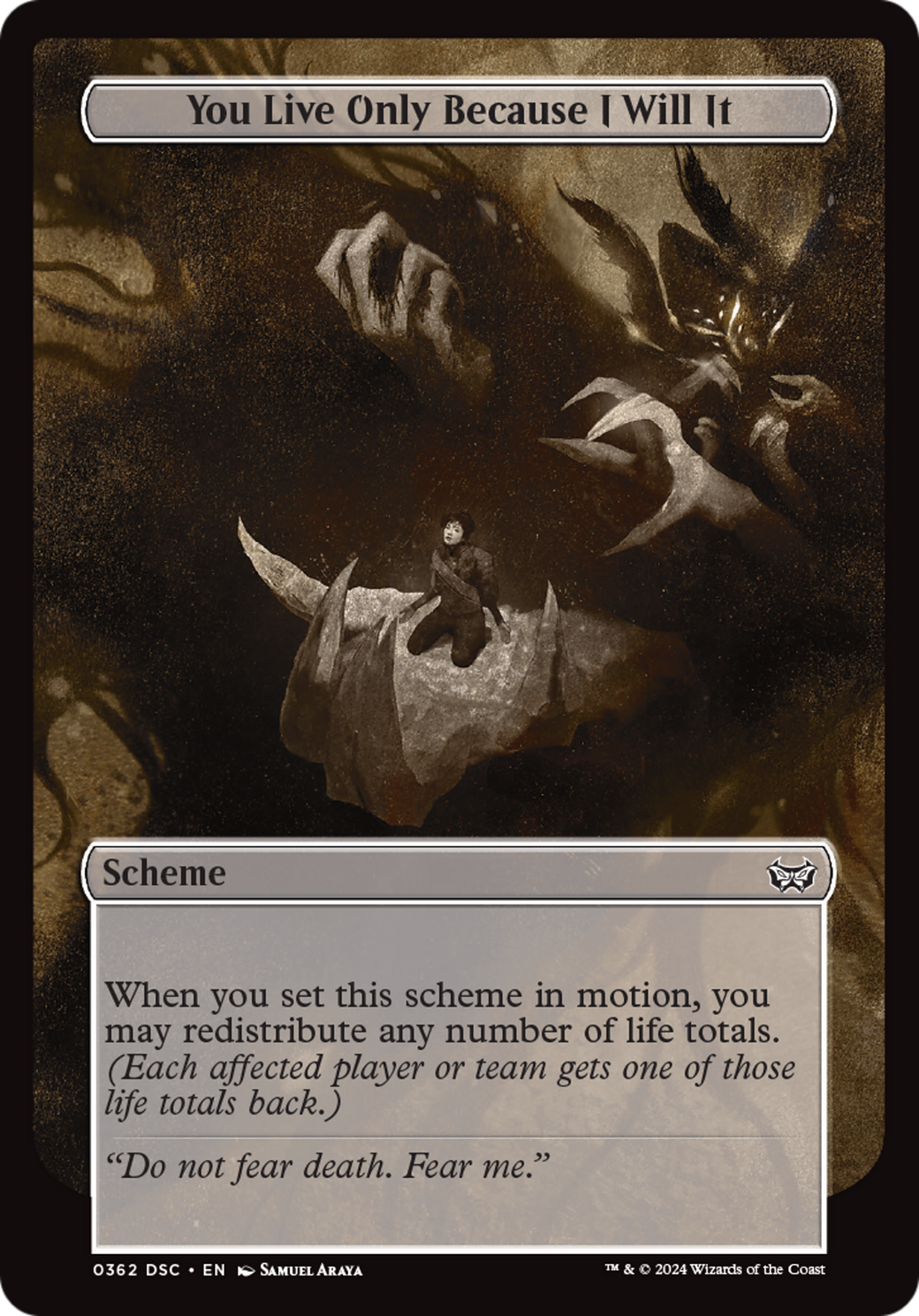 Image of You Live Only Because I Will It (Full Art) [Duskmourn: Archenemy]