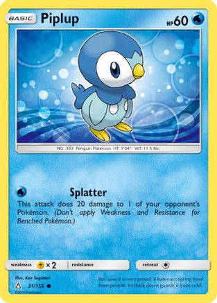 Image of Piplup (31/156) [Sun & Moon: Ultra Prism]