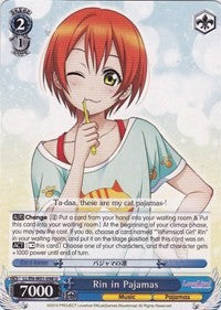 Image of Rin in Pajamas (LL/EN-W01-098 U) [Love Live! DX]