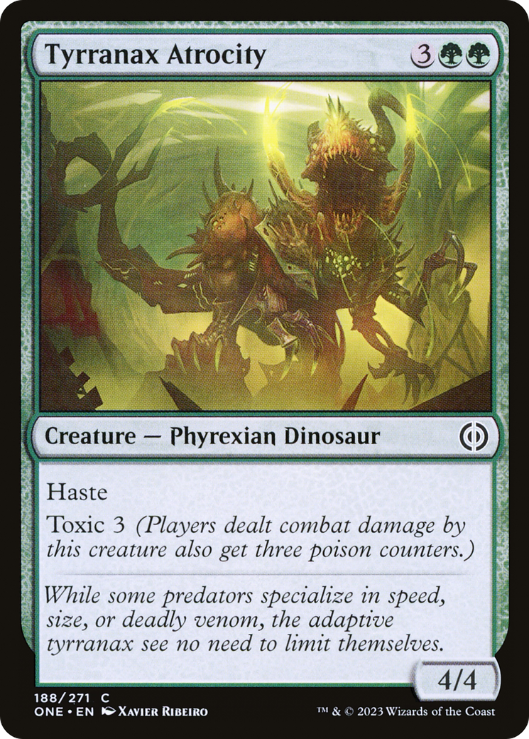 Image of Tyrranax Atrocity [Phyrexia: All Will Be One]
