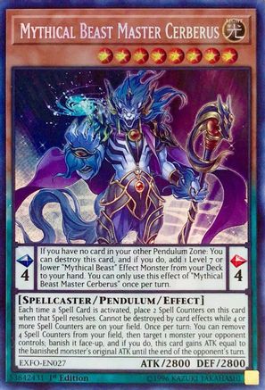 Image of Mythical Beast Master Cerberus [EXFO-EN027] Secret Rare