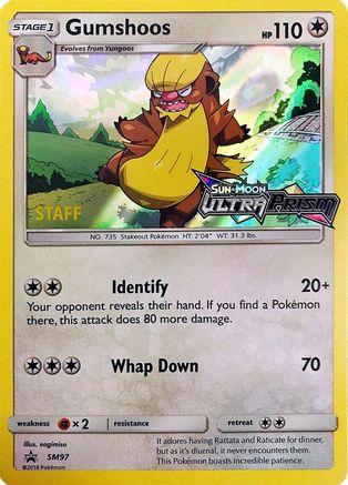 Image of Gumshoos (SM97) (Staff Prerelease Promo) [Sun & Moon: Black Star Promos]