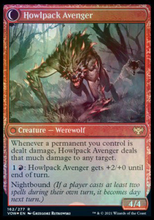 Image of Ill-Tempered Loner // Howlpack Avenger [Innistrad: Crimson Vow Prerelease Promos]