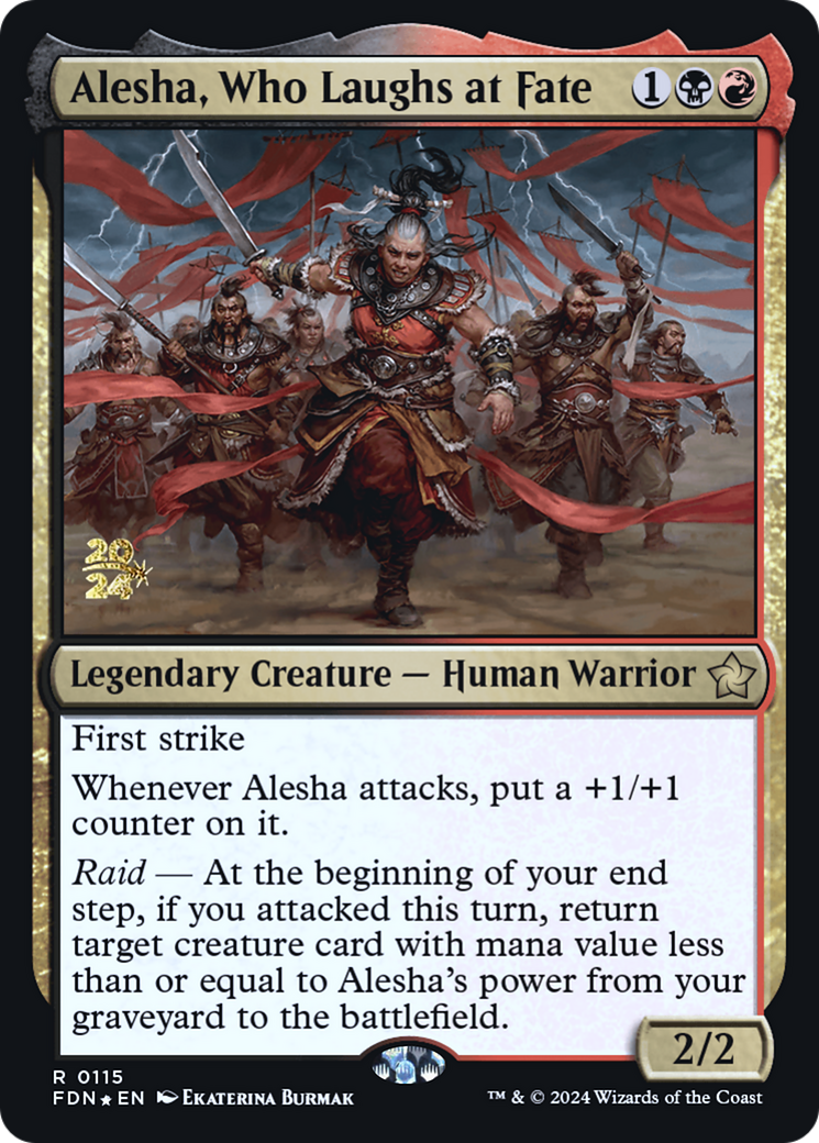 Image of Alesha, Who Laughs at Fate [Foundations Prerelease Promos]