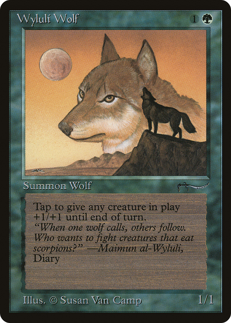 Image of Wyluli Wolf (Dark Mana Cost) [Arabian Nights]