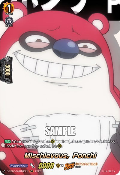 Image of Mischievous, Ponchi (D-TB03/SKR106EN) [Shaman King]