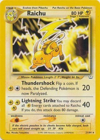 Image of Raichu (21/64) [Neo Revelation Unlimited]