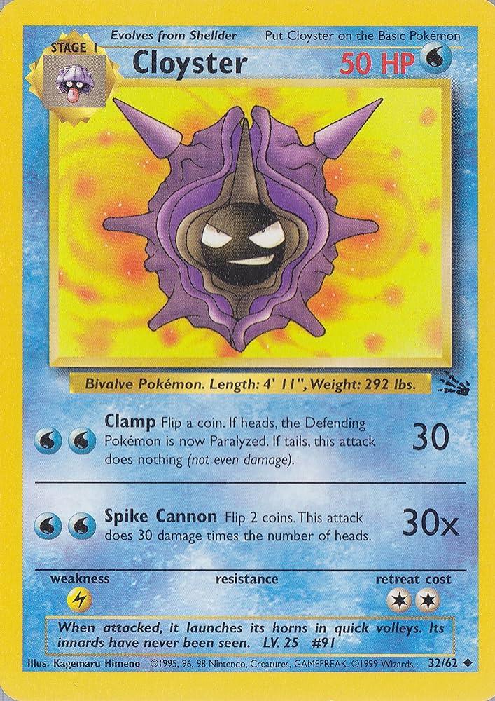 Image of Cloyster (32/62) [Fossil Unlimited]