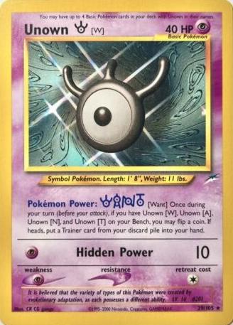 Image of Unown [W] (29/105) [Neo Destiny Unlimited]