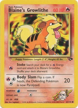 Image of Blaine's Growlithe (62/132) [Gym Challenge Unlimited]