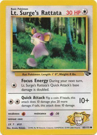 Image of Lt. Surge's Rattata (85/132) [Gym Challenge Unlimited]