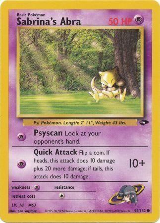 Image of Sabrina's Abra (94/132) [Gym Challenge Unlimited]