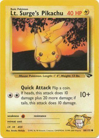 Image of Lt. Surge's Pikachu (84/132) [Gym Challenge Unlimited]