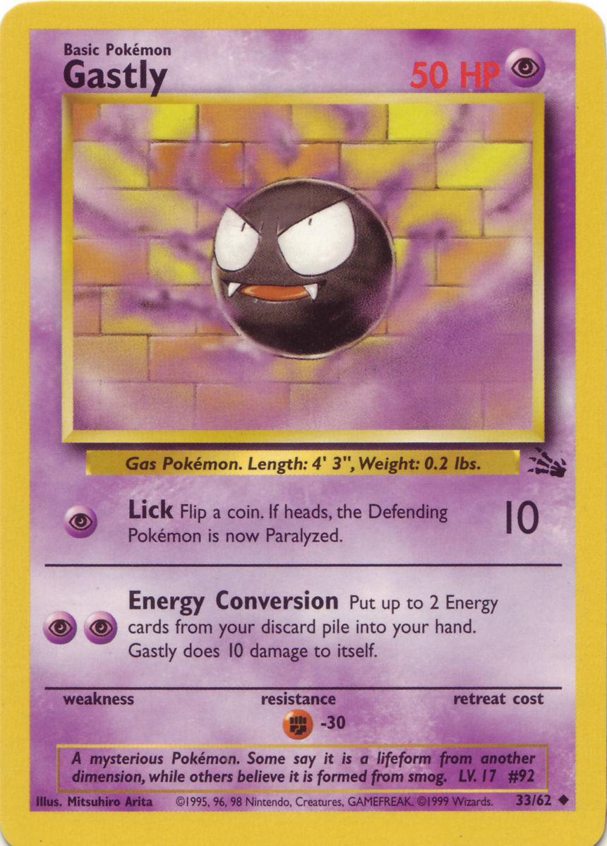 Image of Gastly (33/62) [Fossil Unlimited]