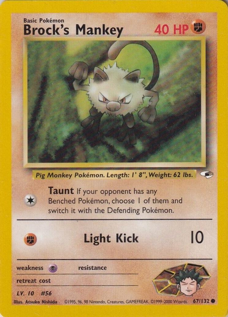 Image of Brock's Mankey (67/132) [Gym Heroes Unlimited]