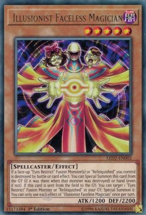 Image of Illusionist Faceless Magician [LED2-EN002] Rare