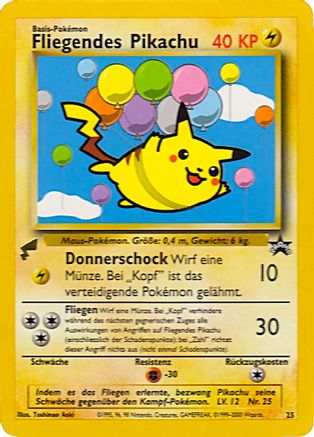 Image of Pikachu (Flying) 025  Pikachu World Collection Promos - Promo
