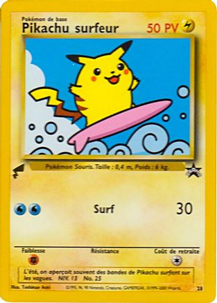Image of Pikachu (Surfing) 028  Pikachu World Collection Promos - Promo