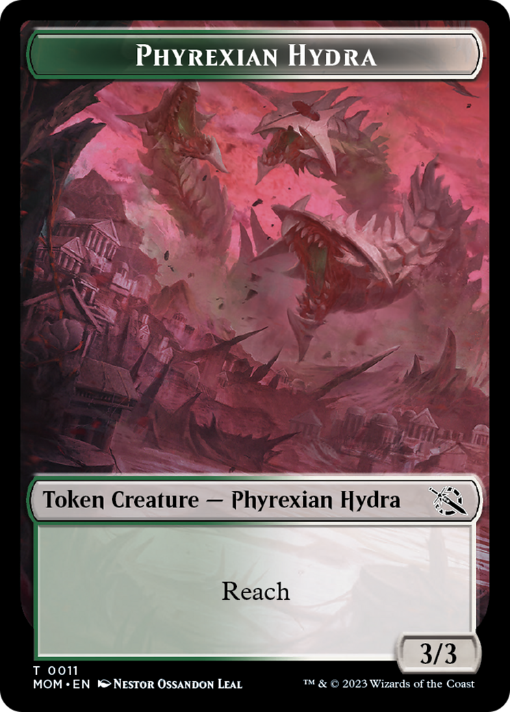 Image of Elemental (2) // Phyrexian Hydra (11) Double-Sided Token [March of the Machine Tokens]