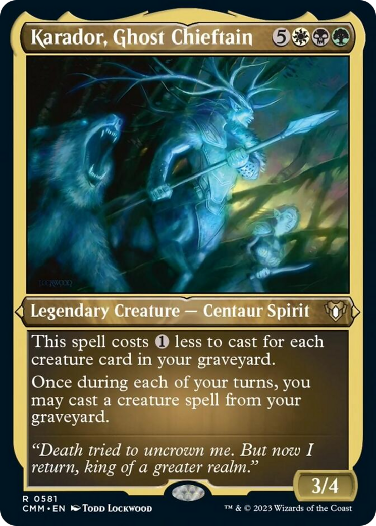 Image of Karador, Ghost Chieftain (Foil Etched) [Commander Masters]