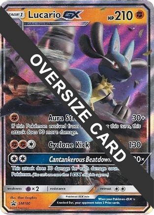 Image of Lucario GX (SM100) (Jumbo Card) [Sun & Moon: Black Star Promos]