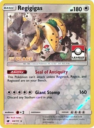 Image of Regigigas (84/111) (League Promo 1st Place) [Sun & Moon: Crimson Invasion]