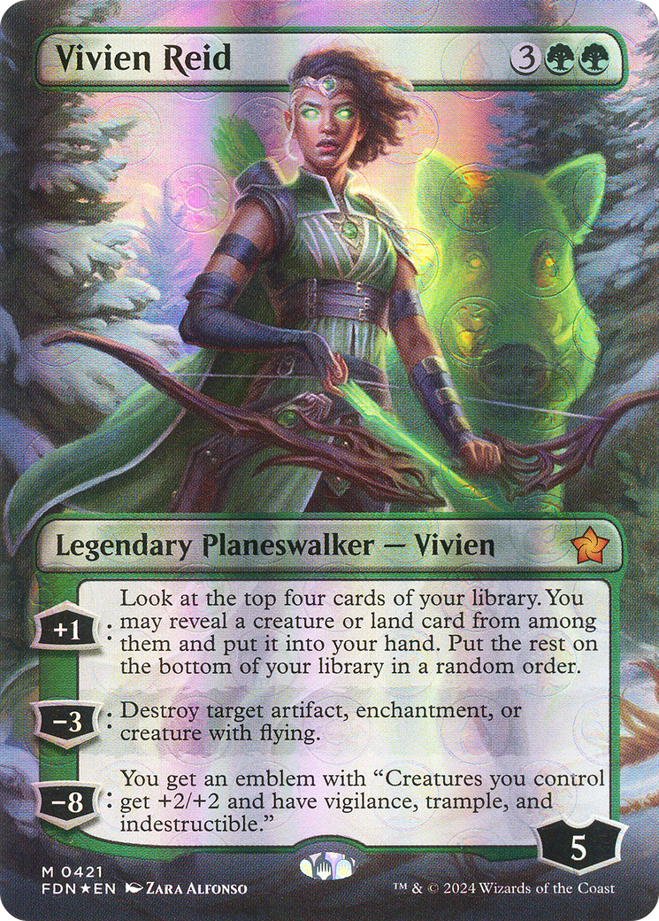 Image of Vivien Reid (Borderless) (Mana Foil) [Foundations]
