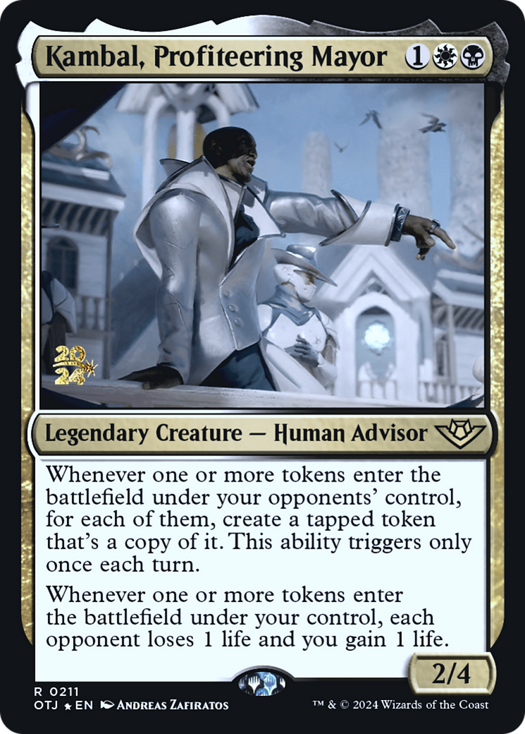 Image of Kambal, Profiteering Mayor [Outlaws of Thunder Junction Prerelease Promos]