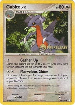 Image of Gabite (48/123) (Prerelease Promo) [Diamond & Pearl: Black Star Promos]