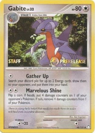 Image of Gabite (48/123) (Staff Prerelease Promo) [Diamond & Pearl: Black Star Promos]