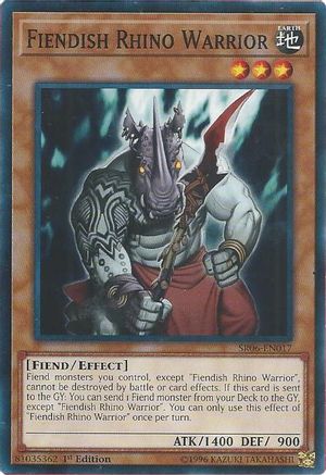Image of Fiendish Rhino Warrior [SR06-EN017] Common