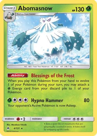 Image of Abomasnow (4/131) [Sun & Moon: Forbidden Light]