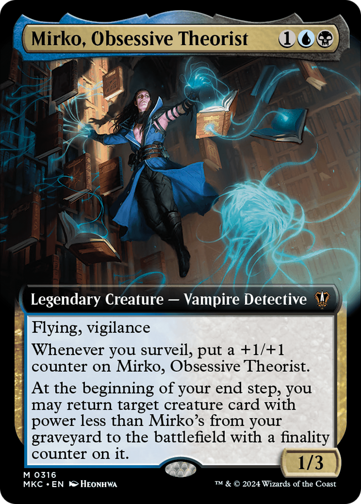 Image of Mirko, Obsessive Theorist (Extended Art) [Murders at Karlov Manor Commander]