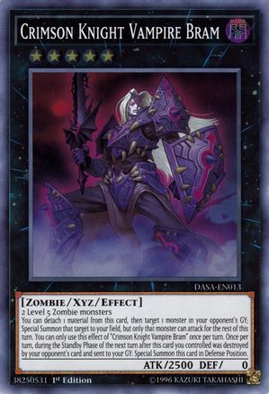 Image of Crimson Knight Vampire Bram [DASA-EN013] Super Rare