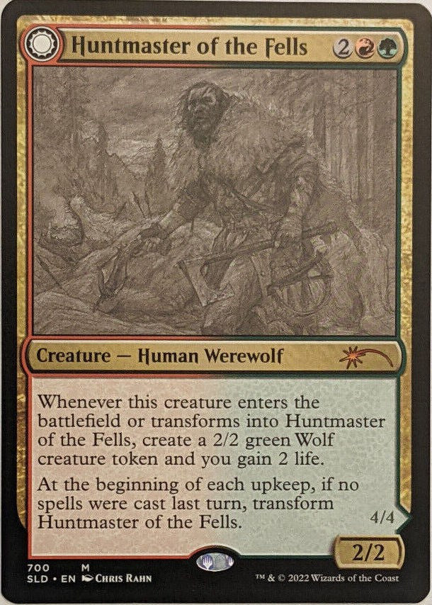 Image of Huntmaster of the Fells // Ravager of the Fells (Sketch) [Secret Lair Drop Promos]