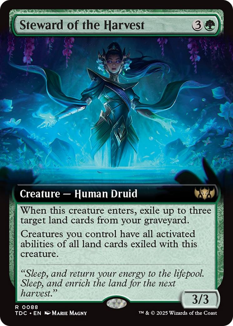 Image of Steward of the Harvest (Extended Art) [Tarkir: Dragonstorm Commander]