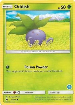Image of Oddish (4/147) (Deck Exclusive #11) [Sun & Moon: Trainer Kit - Alolan Ninetales]