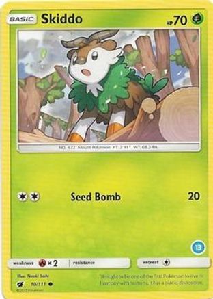 Image of Skiddo (10/111) (Deck Exclusive #13) [Sun & Moon: Trainer Kit - Alolan Ninetales]