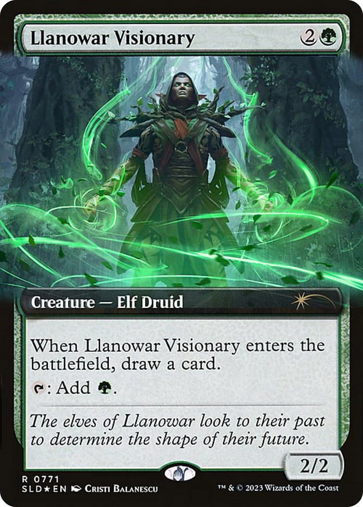Image of Llanowar Visionary (Extended Art) [Secret Lair Drop Series]