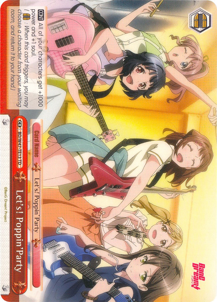 Image of Let's! Poppin'Party (BD/W47-TE13 TD) [BanG Dream!]