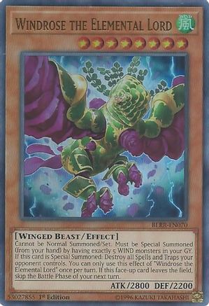 Image of Windrose the Elemental Lord [BLRR-EN070] Ultra Rare