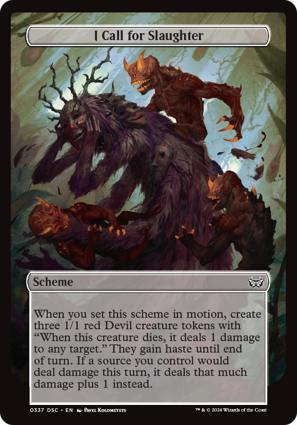 Image of I Call for Slaughter (Full Art) [Duskmourn: Archenemy]
