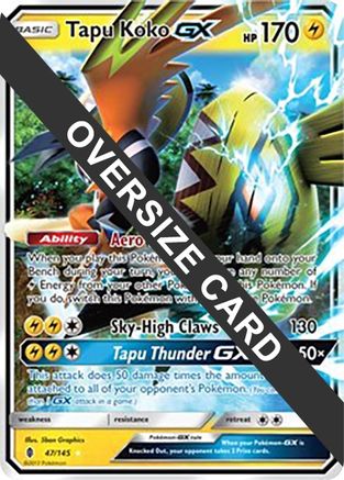 Image of Tapu Koko GX (47/145) (Jumbo Card) [Sun & Moon: Guardians Rising]