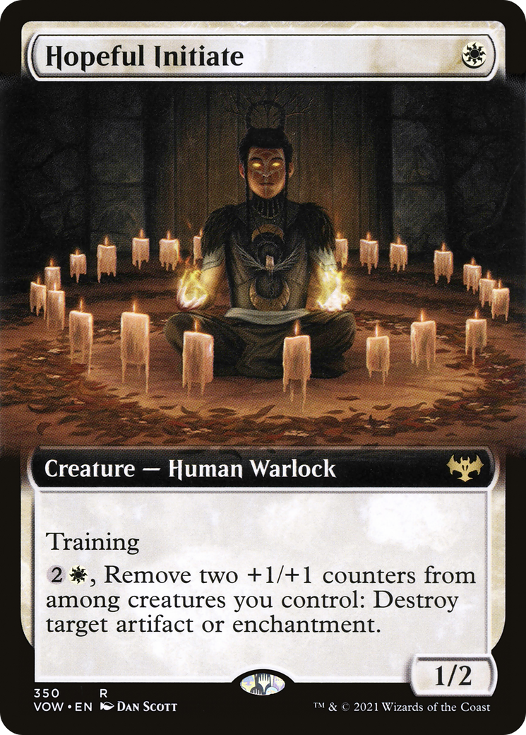 Image of Hopeful Initiate (Extended Art) [Innistrad: Crimson Vow]