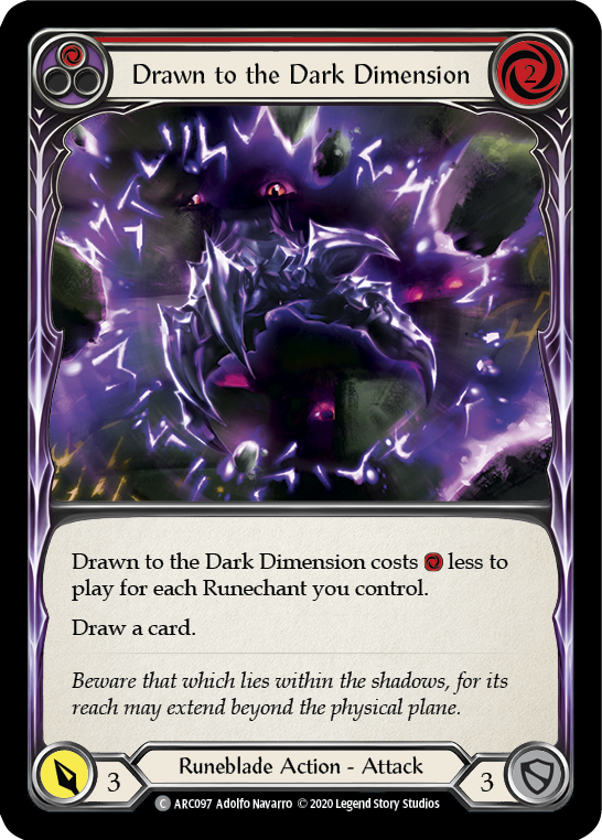 Image of Drawn to the Dark Dimension (Red) [U-ARC097] (Arcane Rising Unlimited)  Unlimited Normal
