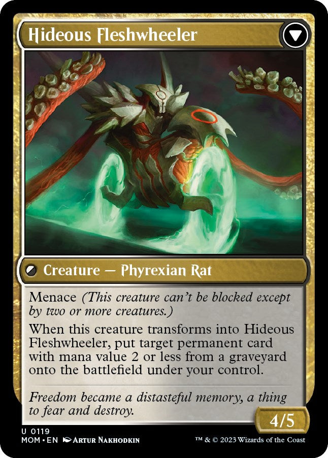 Image of Nezumi Freewheeler // Hideous Fleshwheeler [March of the Machine]