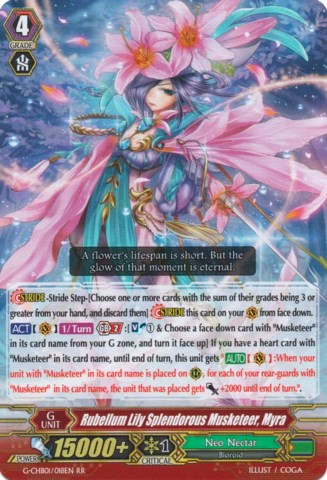 Image of Rubellum Lily Splendorous Musketeer, Myra (G-CHB01/018EN) [TRY3 NEXT]