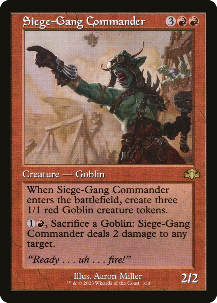 Image of Siege-Gang Commander (Retro) [Dominaria Remastered]