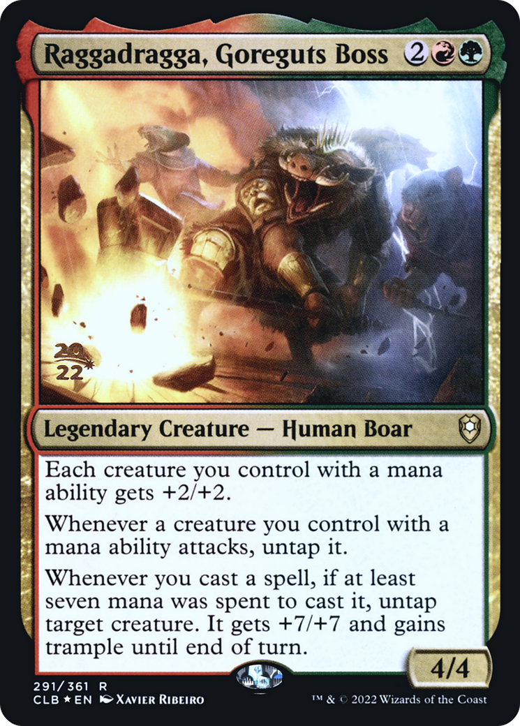 Image of Raggadragga, Goreguts Boss [Commander Legends: Battle for Baldur's Gate Prerelease Promos]